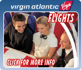 Advertisement for Virgin Atlantic flights, click for more details